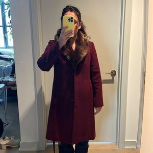 Eggplant wool coat